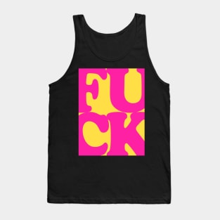 60's Style Pop Art Typographic F*CK Artwork Tank Top